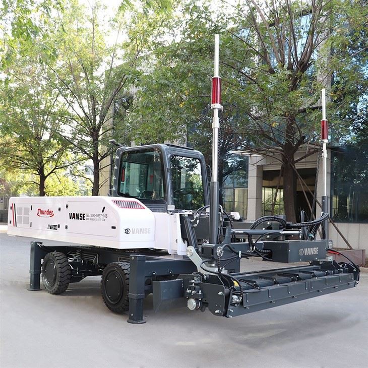 VANSE YZ30-4E Yanmar 4TNV94L Diesel Engine 3M Width 35KW Concrete Laser Screed Levelling Machine With Tripod